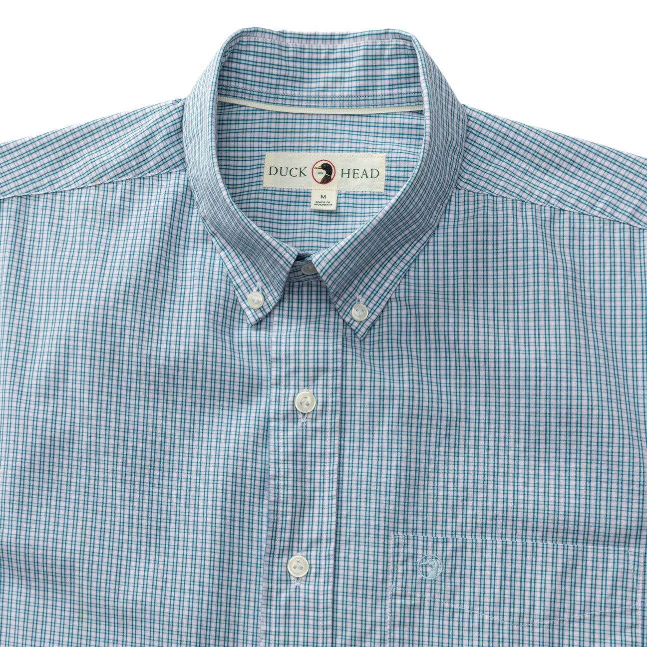 Ferry Plaid Cotton Poplin Sport Shirt - Pastel Blue