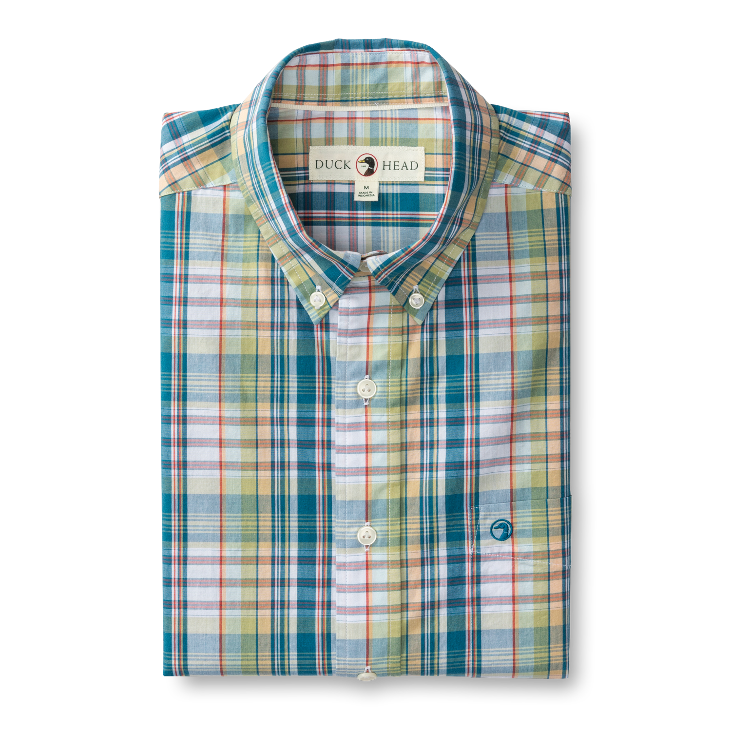 Cascade Plaid Cotton Poplin Sport Shirt - Pear Green