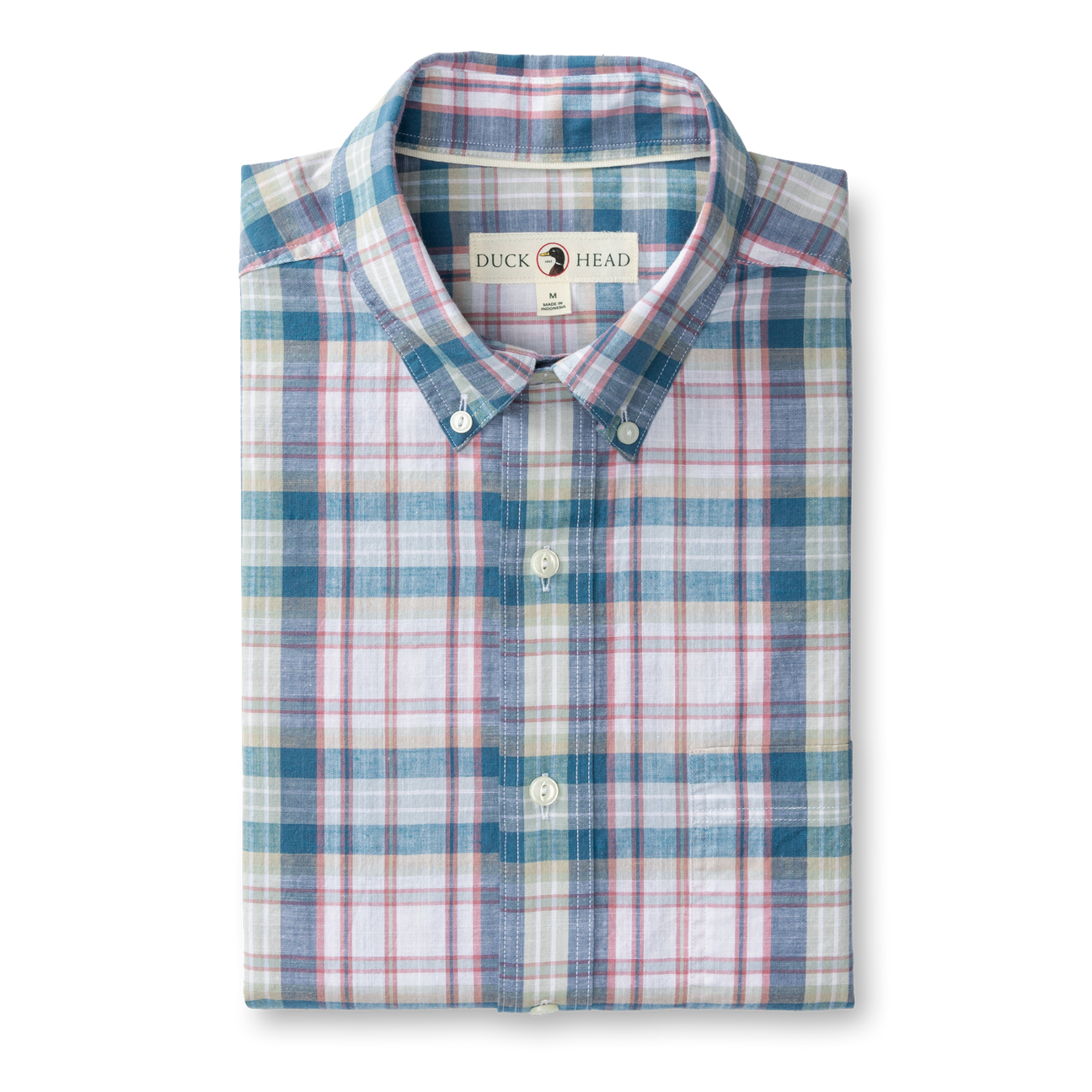 Owens Plaid Cotton Slub Sport Shirt - Shadow Blue