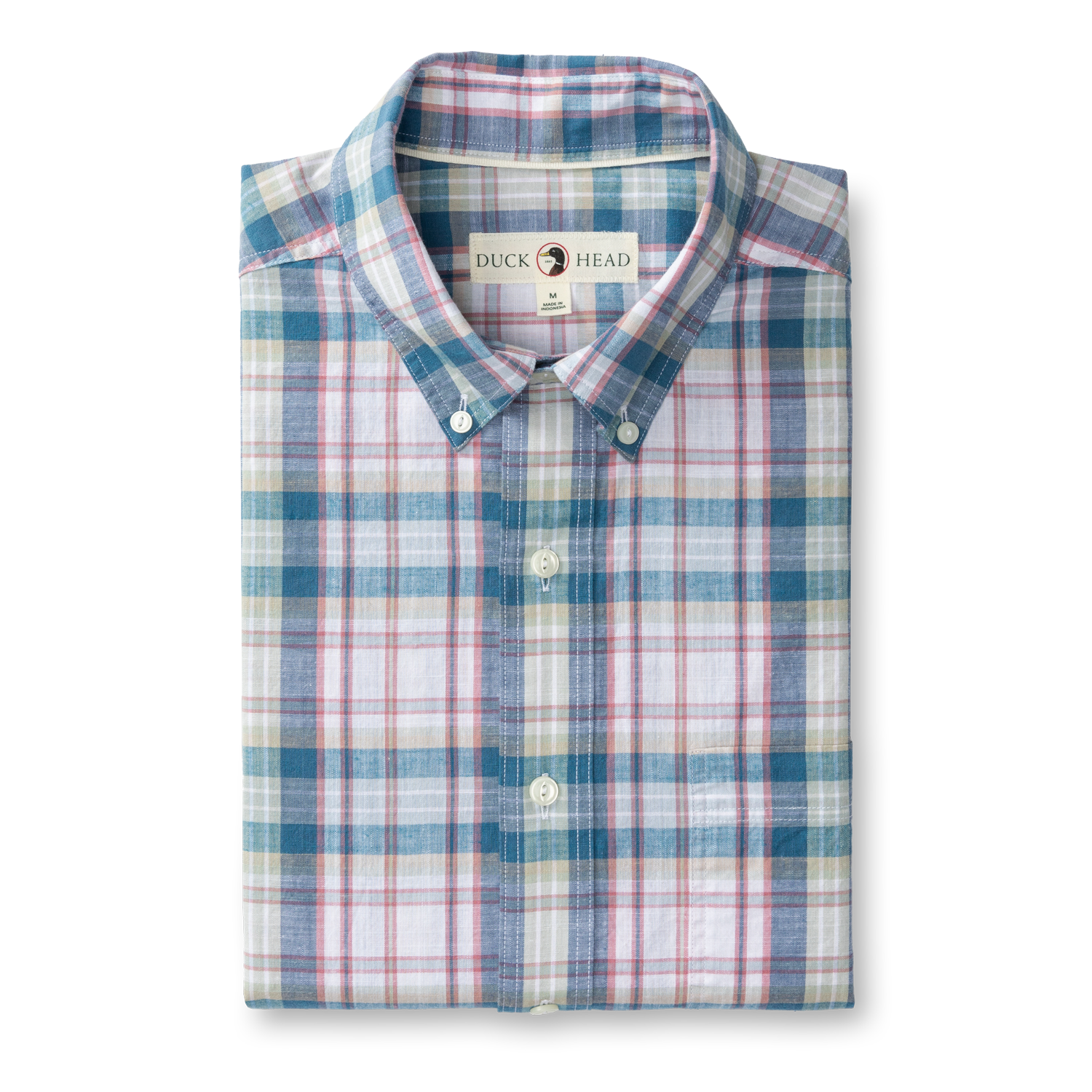 Owens Plaid Cotton Slub Sport Shirt - Shadow Blue