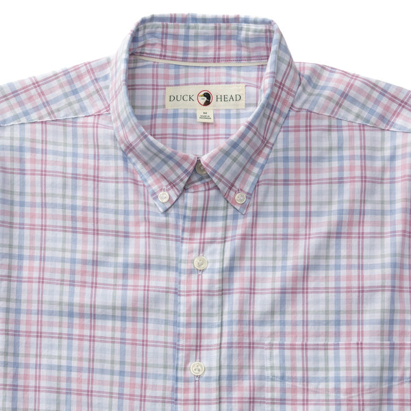 Winston Plaid Cotton Twill Sport Shirt - Violet Quartz