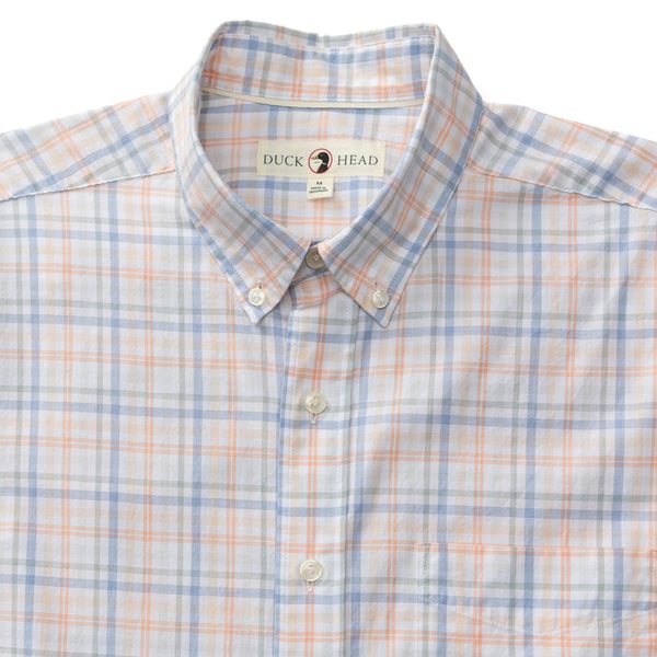 Winston Plaid Cotton Twill Sport Shirt - Copper Tan