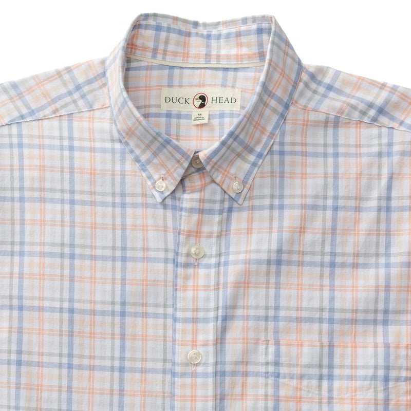 Winston Plaid Cotton Twill Sport Shirt - Copper Tan