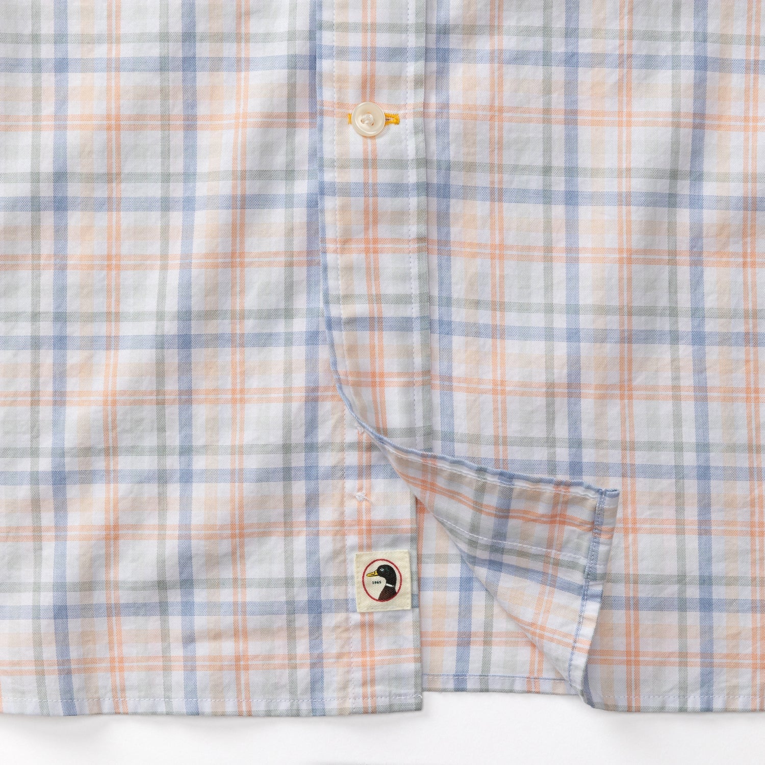 Winston Plaid Cotton Twill Sport Shirt - Copper Tan