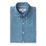 Dustin Solid Denim Twill Sport Shirt - Denim