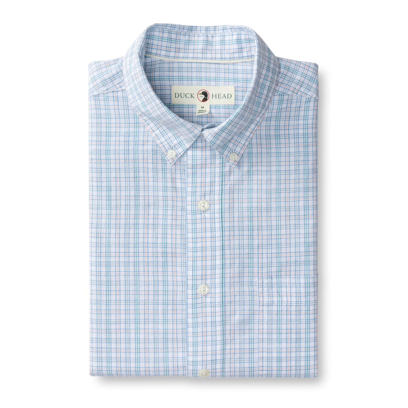 Barlow Plaid Cotton Slub Sport Shirt - Pastel Pink