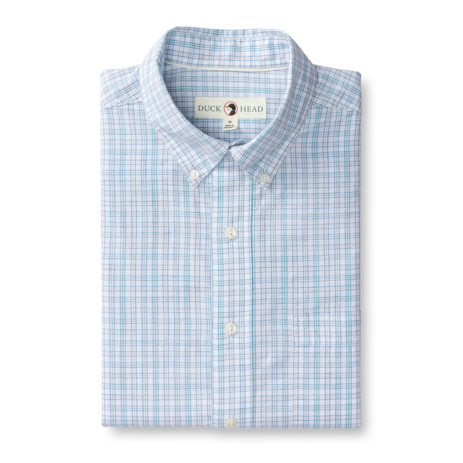Barlow Plaid Cotton Slub Sport Shirt - Pastel Pink