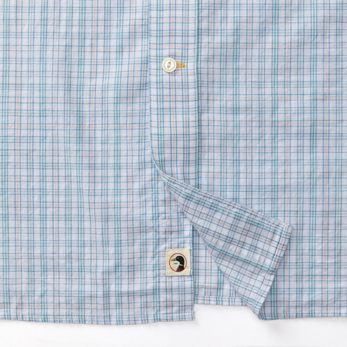 Barlow Plaid Cotton Slub Sport Shirt - Pastel Pink