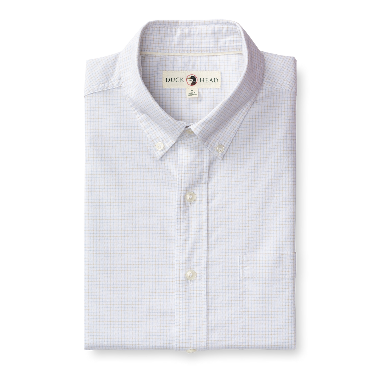 Mason Plaid Cotton Oxford Sport Shirt - Tan