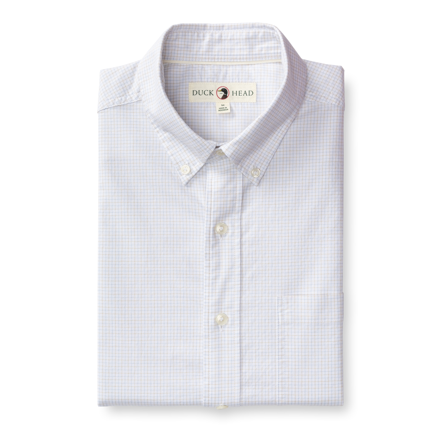 Mason Plaid Cotton Oxford Sport Shirt - Tan