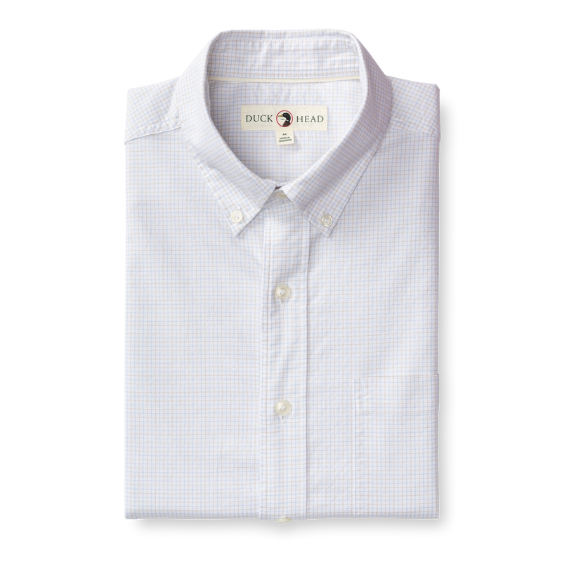 Mason Plaid Cotton Oxford Sport Shirt - Tan
