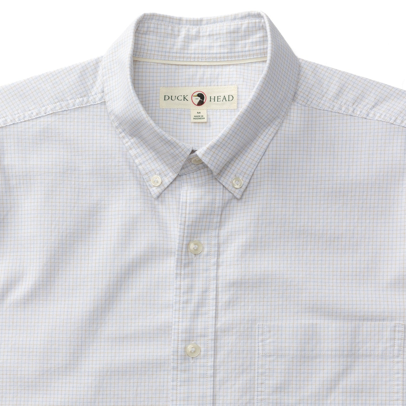 Mason Plaid Cotton Oxford Sport Shirt - Tan