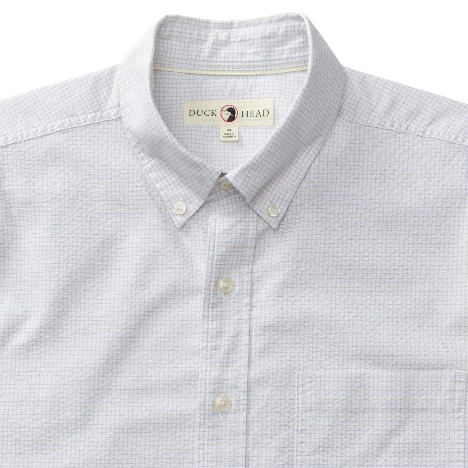 Mason Plaid Cotton Oxford Sport Shirt - Tan