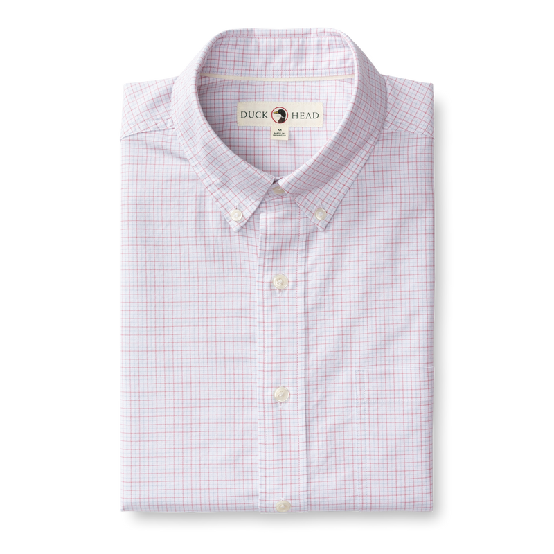 Mason Plaid Cotton Oxford Sport Shirt - Desert Pink