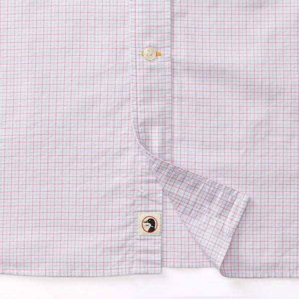 Mason Plaid Cotton Oxford Sport Shirt - Desert Pink