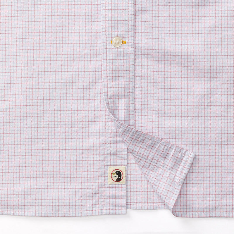 Mason Plaid Cotton Oxford Sport Shirt - Desert Pink