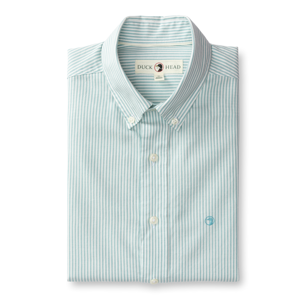 Collins Stripe Cotton Oxford Sport Shirt - Marine Blue