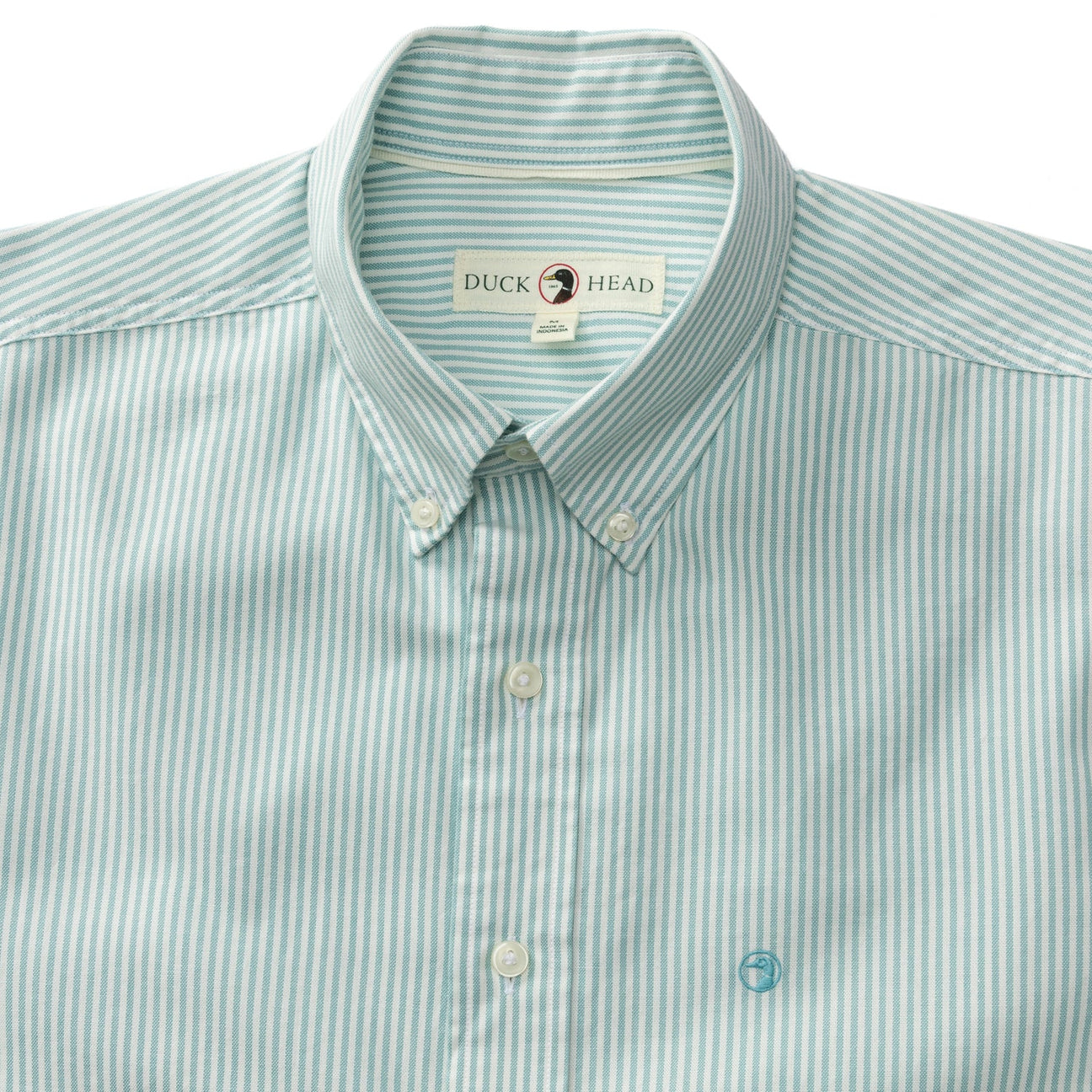Collins Stripe Cotton Oxford Sport Shirt - Marine Blue