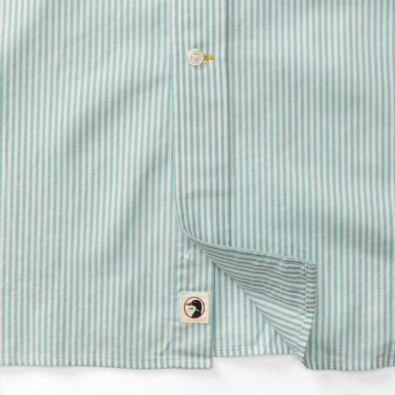 Collins Stripe Cotton Oxford Sport Shirt - Marine Blue