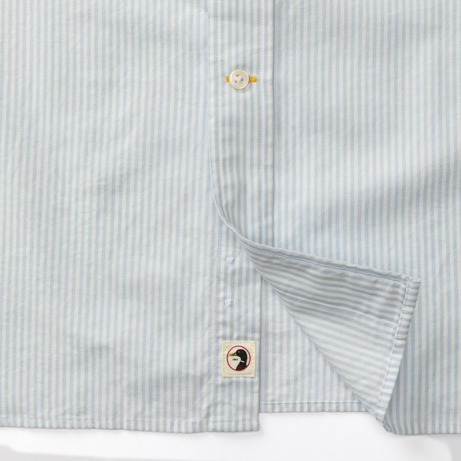 Collins Stripe Cotton Oxford Sport Shirt - Light Blue