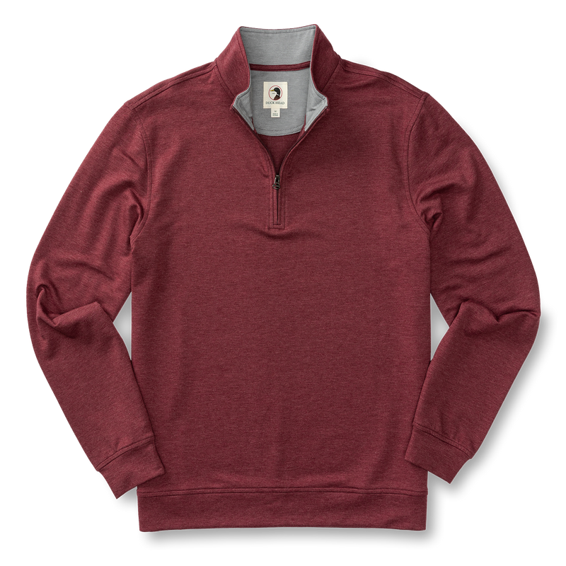 Dunmore Performance 1/4 Zip Pullover - Tawny Port Heather