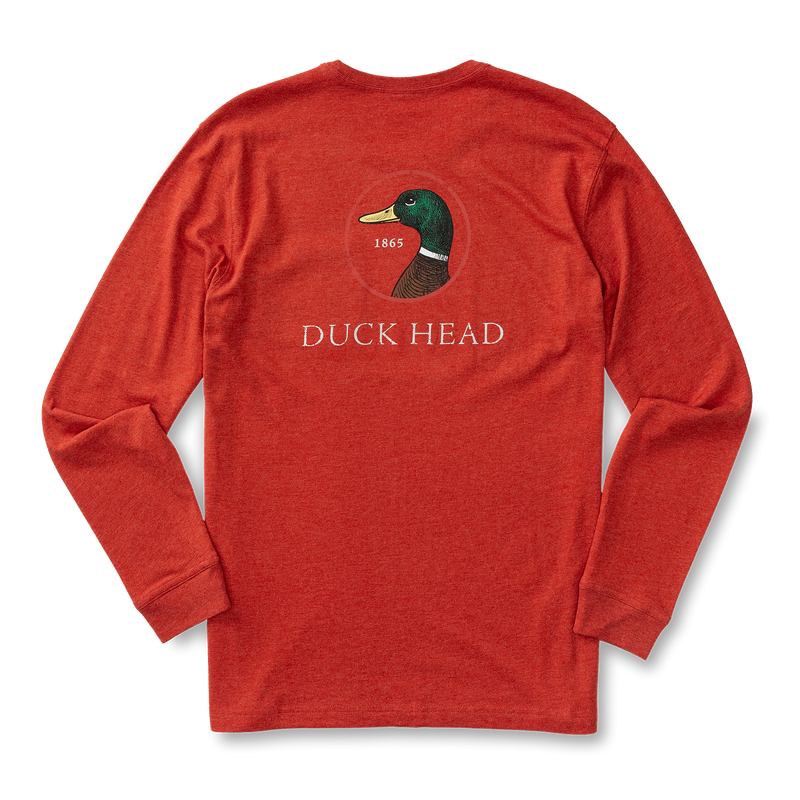 Logo Long Sleeve T-Shirt - Red Ochre Heather