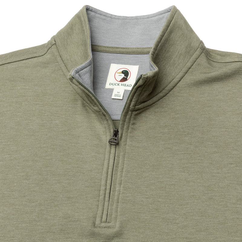 Dunmore Performance 1/4 Zip Pullover - Deep Lichen Olive Heather