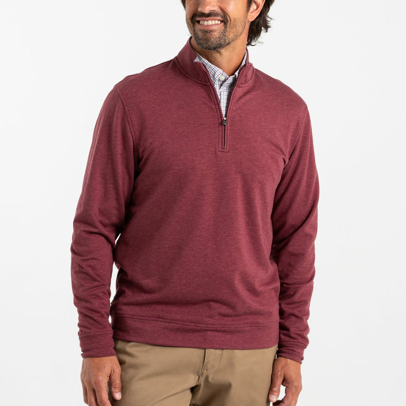 Dunmore Performance 1/4 Zip Pullover - Tawny Port Heather