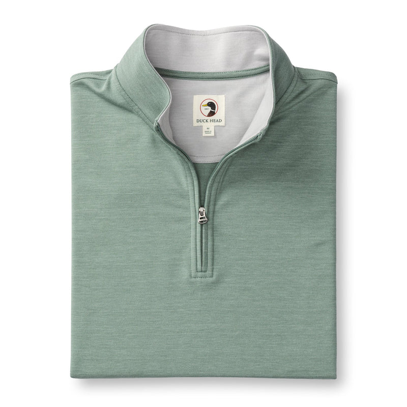 Dunmore Performance 1/4 Zip Pullover - Shadow Green Heather