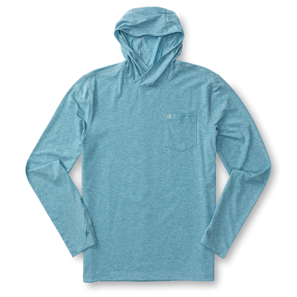 Windward Performance Hooded T-Shirt - Sail Blue Heather