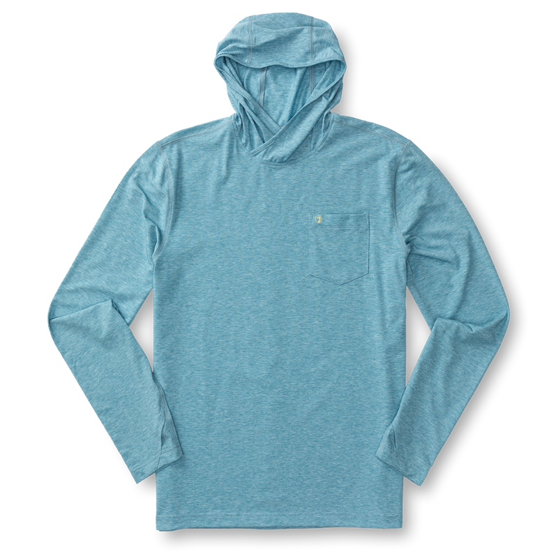 Windward Performance Hooded T-Shirt - Sail Blue Heather