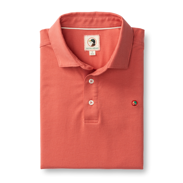 Hanover Pima Cotton Polo - Sunwashed Red