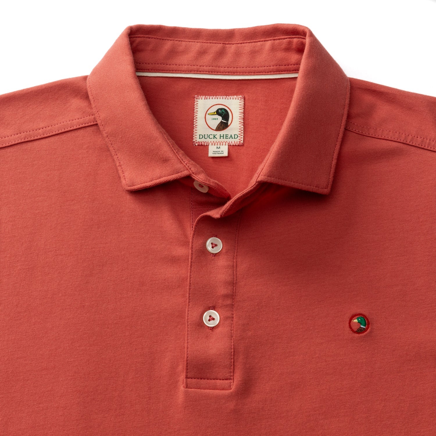 Hanover Pima Cotton Polo - Sunwashed Red