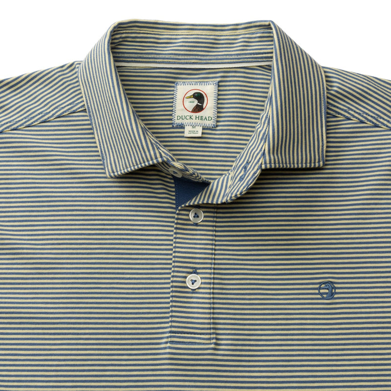 Stripe Hanover Pima Cotton Polo - Pale Yellow