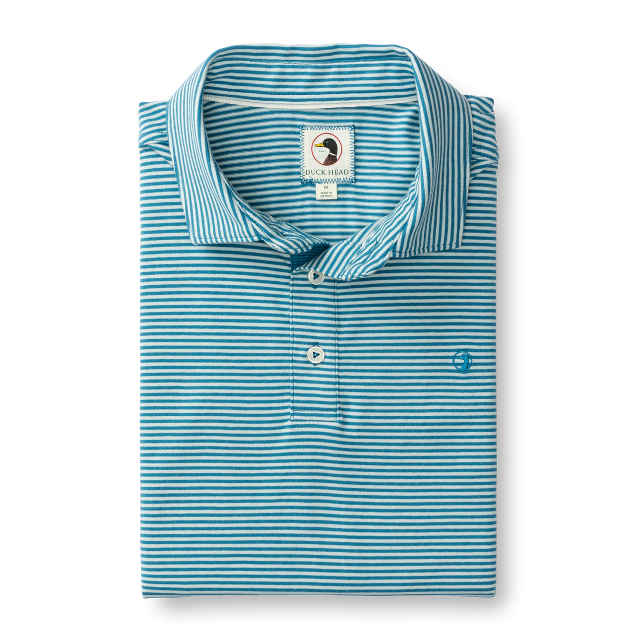 Stripe Hanover Pima Cotton Polo - Pastel Blue