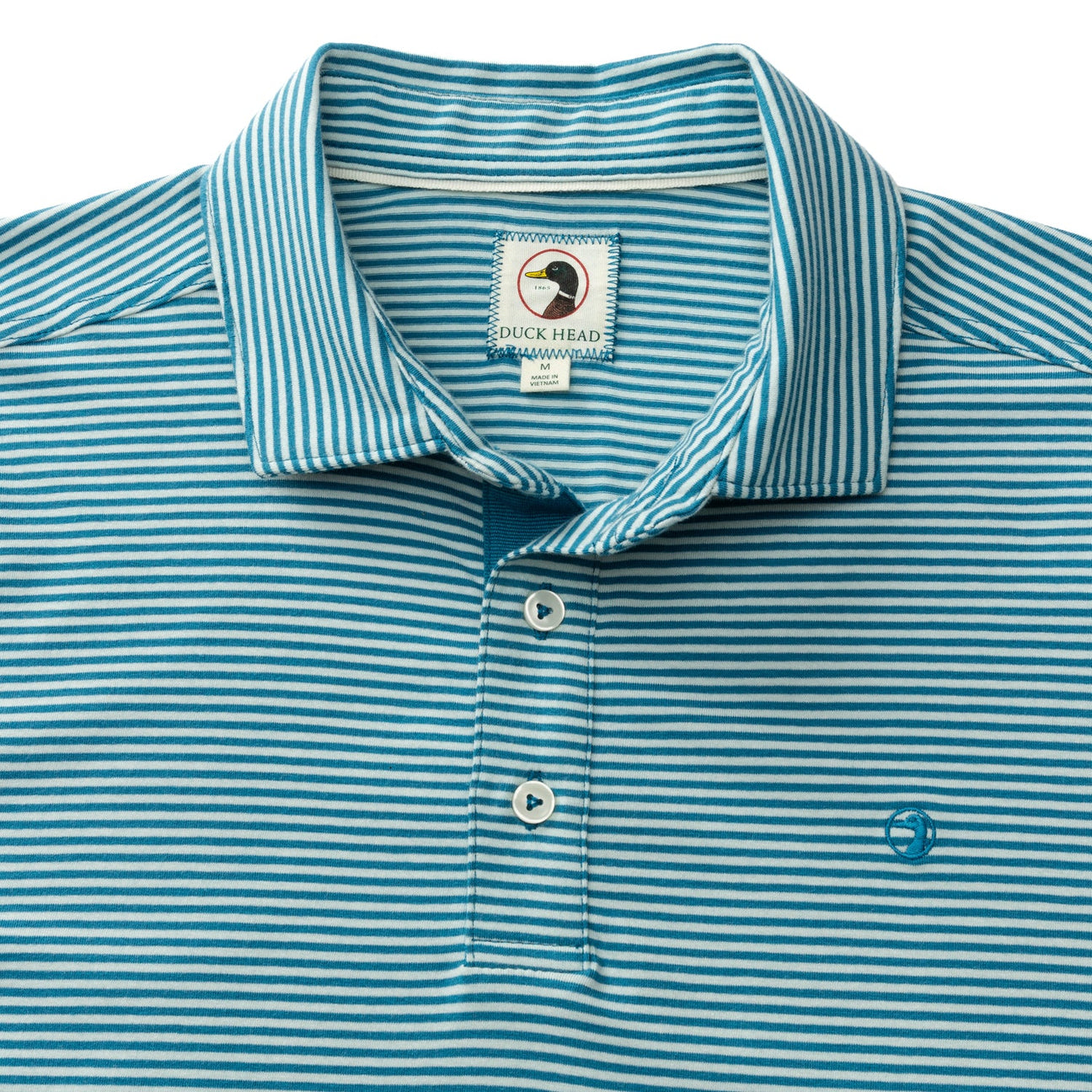 Stripe Hanover Pima Cotton Polo - Pastel Blue