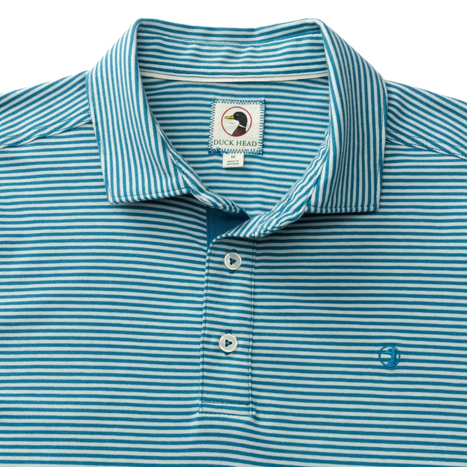 Stripe Hanover Pima Cotton Polo - Pastel Blue