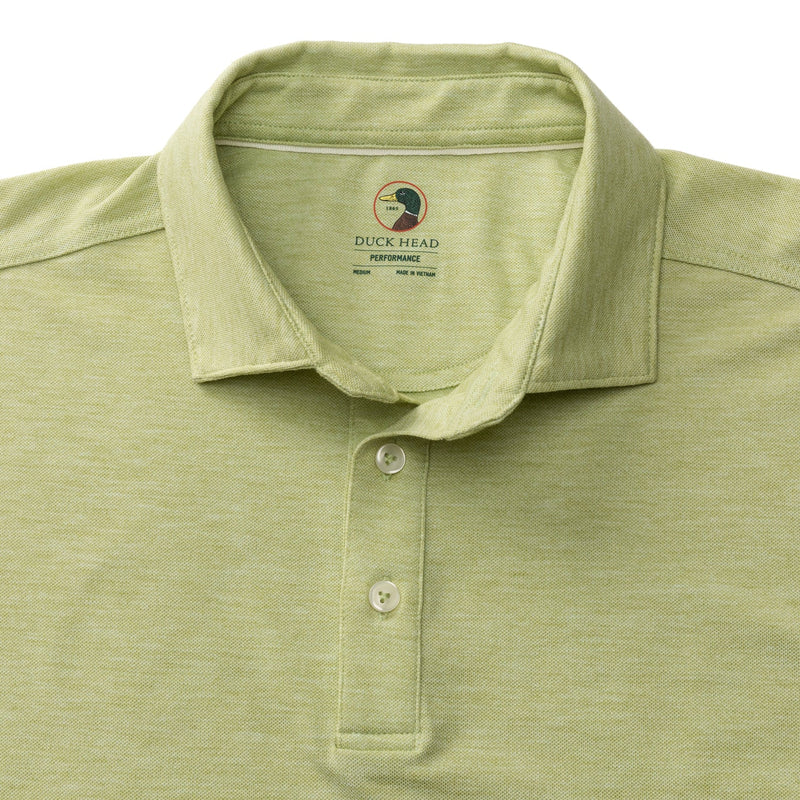 Summerford Performance Pique Polo - Pear Green Heather
