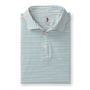 Wharf Stripe Summerford Performance Jersey Polo - Faded Peach