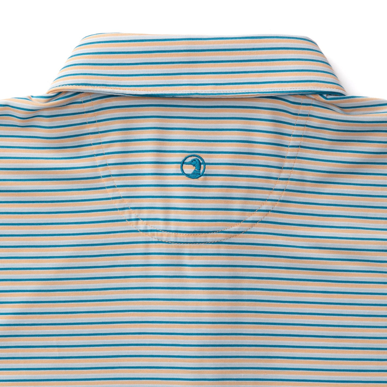Wharf Stripe Summerford Performance Jersey Polo - Faded Peach
