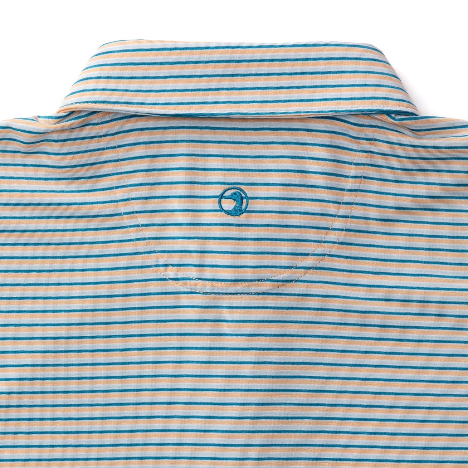 Wharf Stripe Summerford Performance Jersey Polo - Faded Peach