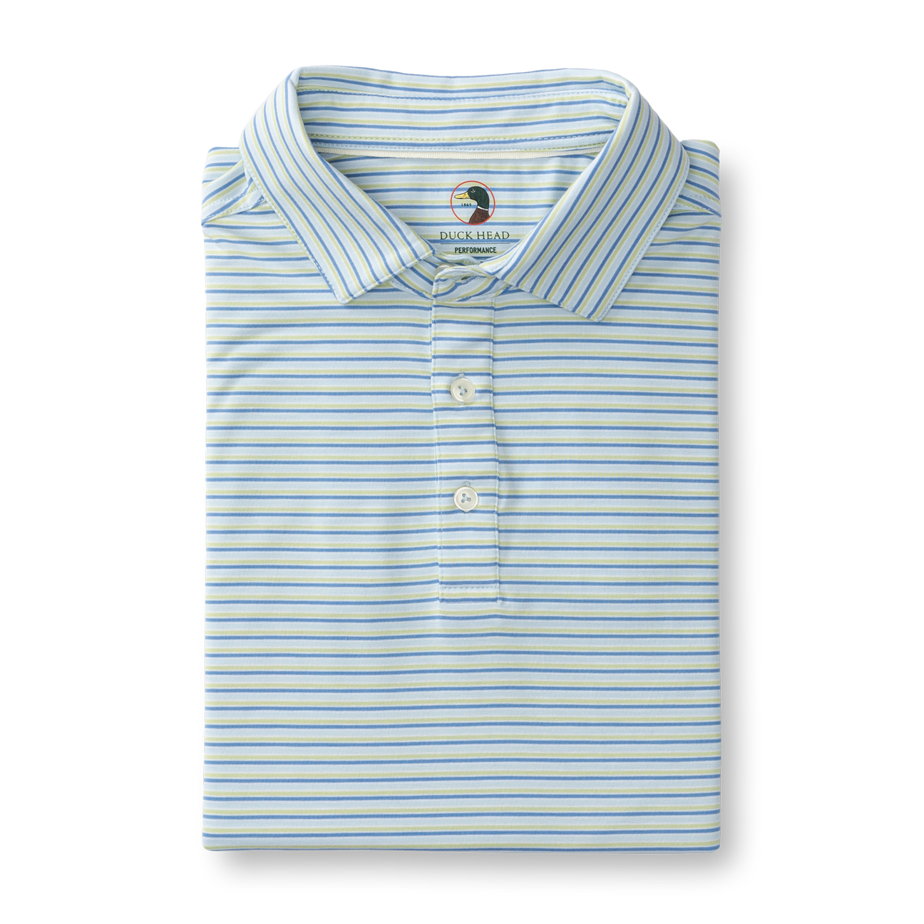 Wharf Stripe Summerford Performance Jersey Polo - Pear Green