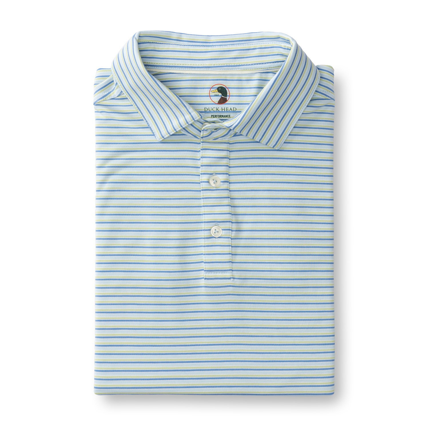 Wharf Stripe Summerford Performance Jersey Polo - Pear Green