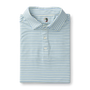 Wharf Stripe Summerford Performance Jersey Polo - Pear Green