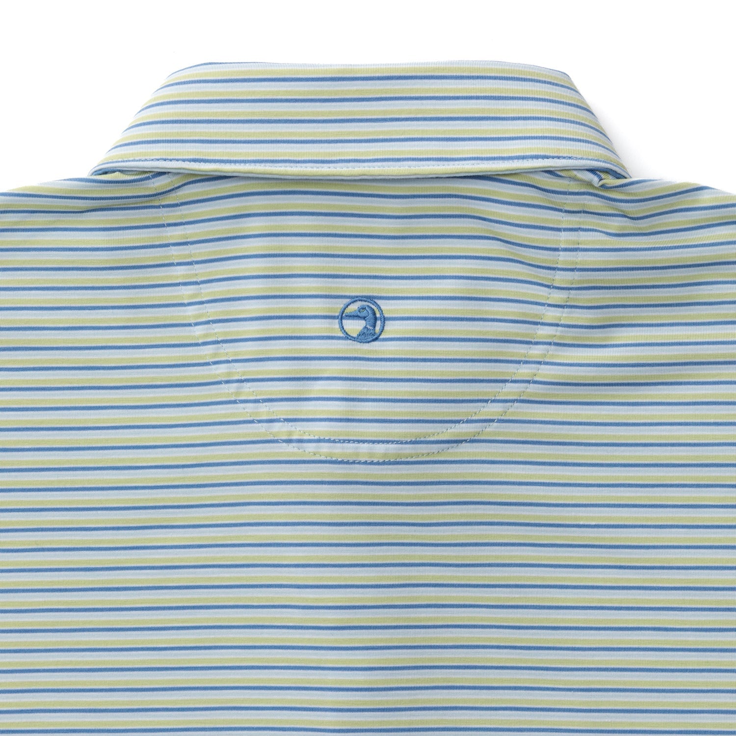 Wharf Stripe Summerford Performance Jersey Polo - Pear Green