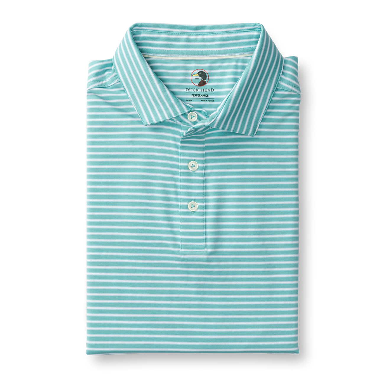 Davis Stripe Long Drive Performance Polo - Marine Blue