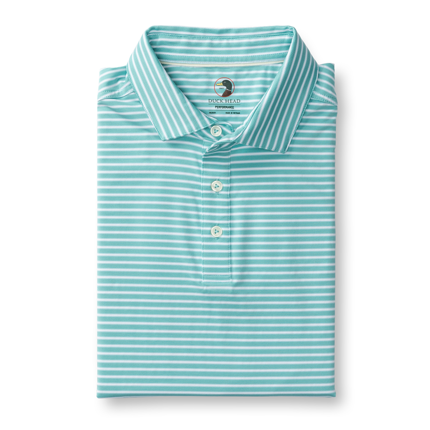 Davis Stripe Long Drive Performance Polo - Marine Blue