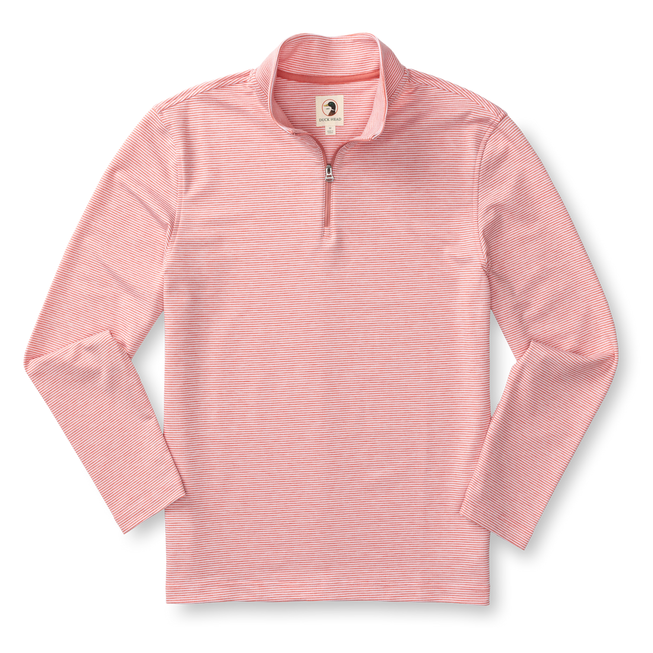 Wakeman Stripe Performance 1/4 Zip Pullover - Sunwashed Red Heather