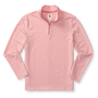 Wakeman Stripe Performance 1/4 Zip Pullover - Sunwashed Red Heather