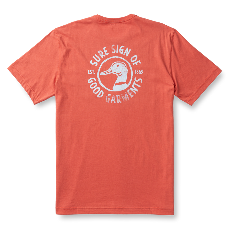 Sure Sign Short Sleeve T-Shirt - Sunwashed Red